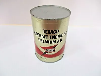 Vintage NOS 1Qt TEXACO AIRCRAFT ENGINE Motor Oil Container • $19.99