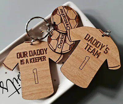 Personalised Christmas Gift Gifts For Him Daddy Is A Keeper Keyring Dad  • £3