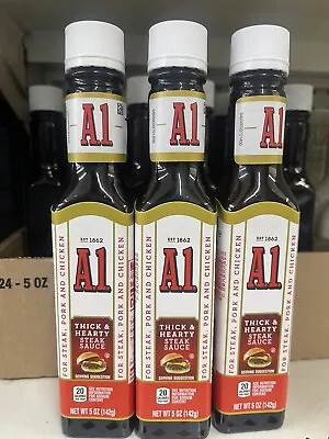 3 - Bottles Of Thick And Hearty A1 Steak Sauce Original Flavor - 5 Oz. 3/31/25 • $15