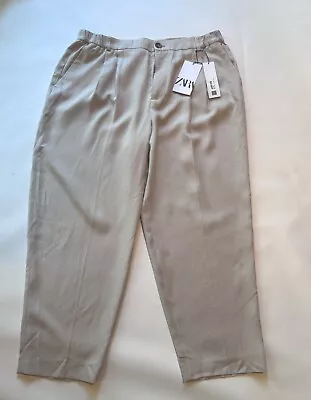 Zara Pants XL Light Grey Lyocell NWT • $28