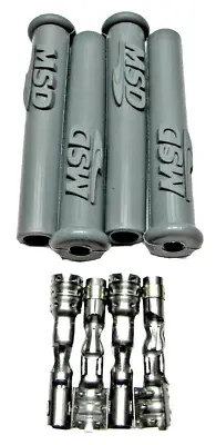 MSD 3301 Spark Plug Wire Plug Boots & Terminals Straight 180 Multi Angle 4 Pack • $18.95