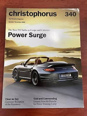 Christophorus Porsche Magazine # 340 2009 911 Turbo Panamera Sport Classic GT3RS • $17.50