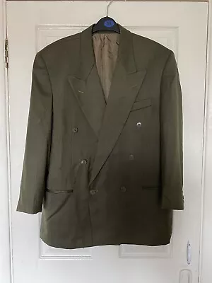 Men’s Yves Saint Laurent Blazer Jacket 60% Wool Green Size 52R YSL • £32.99