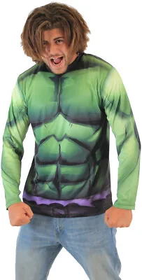 Men's Marvel Comics Incredible Hulk Long Sleeve Costume T-Shirt Cosplay Tee • £27.43