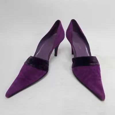 £24.99 • Buy Jaime Mascaro Heels EU39 Purple Velour Velvet Pointed Toe Stiletto Party Shoes