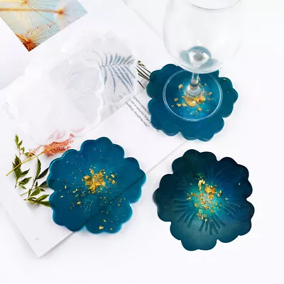 £2.19 • Buy Flower Shape Coaster Mold Silicone Resin Casting Jewelry Making Mould Tool Kit
