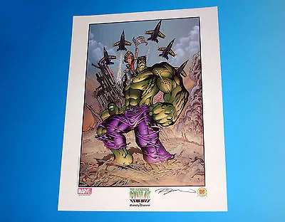 Incredible Hulk September 11th Lithograph Signed By Randy Queen Marvel Comics • $24.95