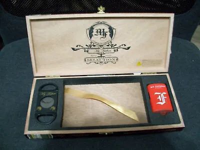 My Father Cigar Wooden Gift Box W/Lighter & Cutter “Holds 5 Toros Not Included” • $11.99