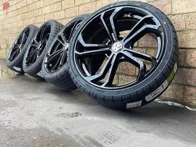 4x BRAND NEW VW GOLF GTI BLACK 2023 19  Wheels TYRES FITS MK7 MK8 CADDY R STI • $1799