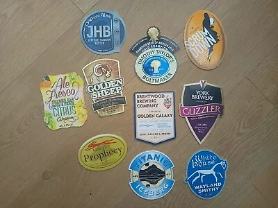 £8 • Buy 10 X Beer Pump Clips, All Flat, Fronts Only