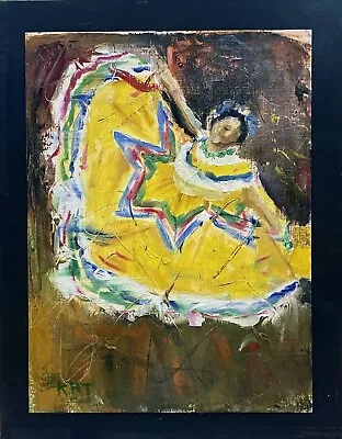 Original Oil Painting  Colorful Dancer • $20