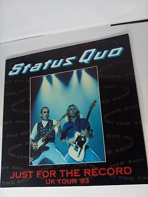 £3.99 • Buy Status  Quo Concert Programme Just For The  Record U.k. Tour 1993