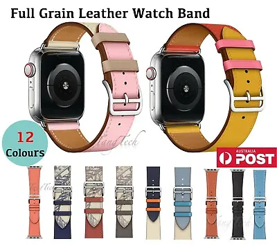 $12.99 • Buy 【Genuine Leather】Band Strap For Apple Watch IWatch Series Ultra 8-1 SE 38-49MM