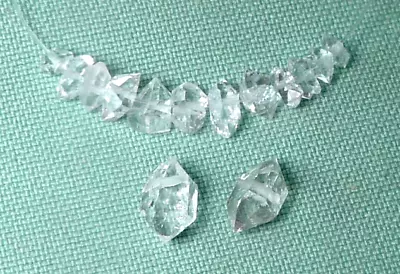 14 HERKIMER DIAMOND/CRYSTAL 4-10 Mm Natural Gemstone Beads • $3.25