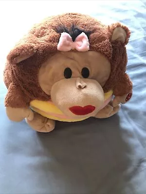 Vintage Jay At Play Mushabelly Chatter Monkey Plush Lila 16  Pink Yellow • $18