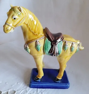 £17.41 • Buy Vtg Chinese Tang Dynasty Style Sancai Glazed Horse Sculpture 