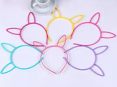 10 Mixed Color Plastic Rabbit Bunny Ear Headband Hair Band Birthday Party Favors • $6.83