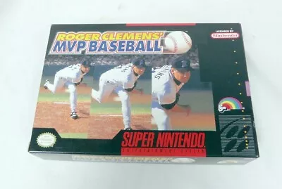 Roger Clemens' MVP Baseball Super Nintendo Video Game (SNES) Complete In Box LJN • $99.99