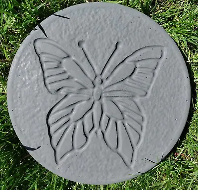 Butterfly Stepping Stones - Garden Path Patio - Round - Charcoal • £29.74