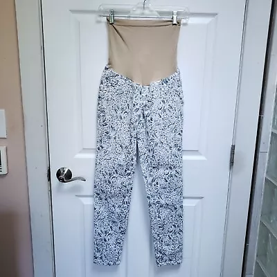 Motherhood Maternity Blue White Floral Jegging Skinny Jeans Womens Size S • $20