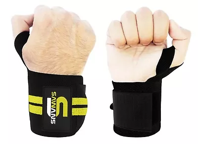 £3.99 • Buy Power Weight Lifting Wrist Wraps Gym Training Straps Hand Bar Support Gloves NEW