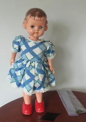 Vintage 1940's Mechanical Blue Eyed Walking Doll With Key - Works • $51.72