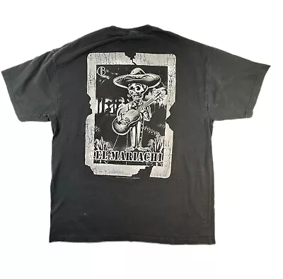 Las Calacas El Mariachi Vintage 2006 Graphic Skeleton T Shirt Mens Size XL • $29.95