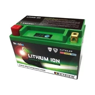 Motorcycle Battery Lithium 12v 36wh 180a SKYRITCH Hjtx9-fp Ready To Use • $89.67