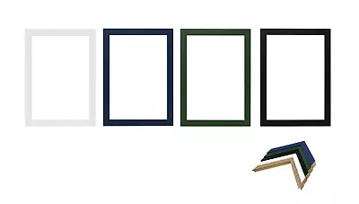 £5.30 • Buy Colour Range Wood Picture Frame Photo Frame Poster Frame Black White Oak Green 