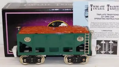 MTH 10-1146 Standard Gauge Tinplate Traditions Lionel 221 Ore Car Peacock/Nickle • $149.95