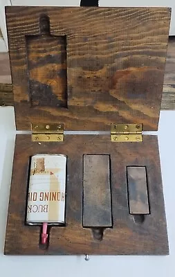 Vintage Knife Sharpening Kit W/ Wooden Case • $35