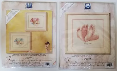 Lot Of 2 Verachtert Counted Cross Stitch Kits (Baby Boots & Tiny Toes)  • $24.95