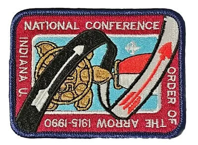 VTG 1990 Boy Scout Order Of The Arrow Indiana OA FLAP LODGE WWW Patch 1915-1990. • $4.99