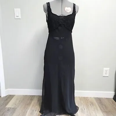 Flora Nikrooz Vintage Sheer Lace Gown Made In USA Womens Small • $25