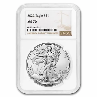 2022 American Silver Eagle MS-70 NGC • $51.46