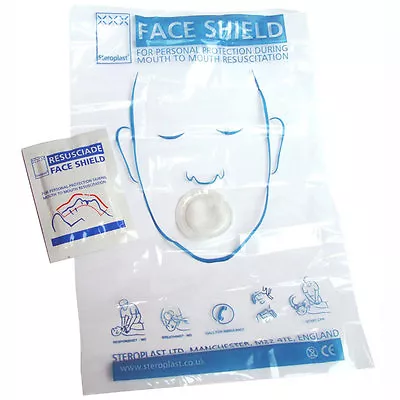 3 X Steroplast  CPR Resuscitation Face Shield With Filter First Aid Resus Mask • £2.99