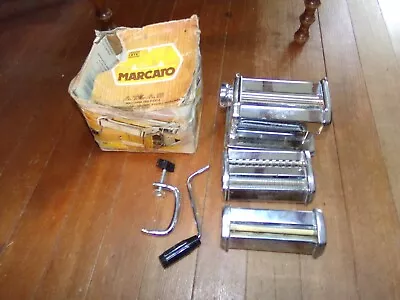 $19.99 • Buy Vtg Marcato OMC Atlas Model 150 Pasta Noodle Maker Machine & Ravioli Stamp Italy