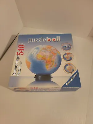 Puzzle Ball 540 Pieces 3D Globe World Map Earth With Stand Spins Ravensburger 9  • $7.49