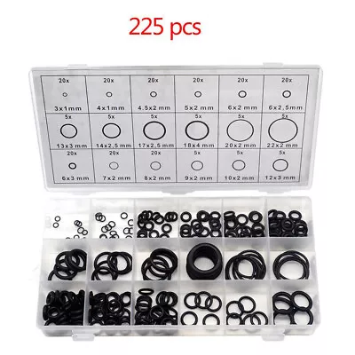 225PCS Universal Rubber O-Ring Metric Assortment Set Gasket Automotive Seal Kit • $10.03