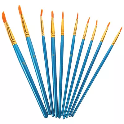  10 Pcs Household Painting Travel Oil Beginners Brush Professional Brushes Child • £7.38