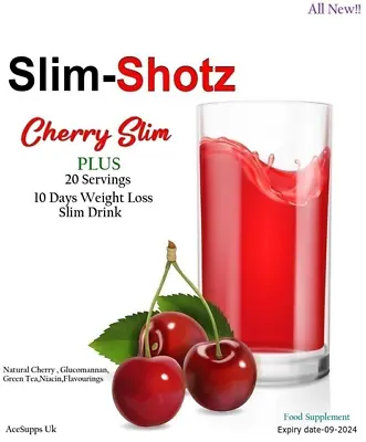 All New! CHERRY SLIM-SHOTS KETO BOOSTER JUICE DRINK PLUS WEIGHT LOSS FAT BURNER • £8.99