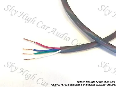 50 FT OFC 4 Conductor Sky High Wire Cable Speaker Trailer Copper LED • $19.95