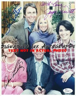 THREE'S COMPANY SIGNED 8x10 COLOR PHOTO JOHN RITTER+JOYCE DEWITT Reprint • $19.95