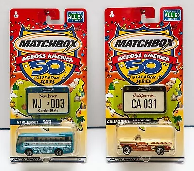 MATCHBOX ACROSS AMERICA 50th Birthday Series — California & New Jersey • $5