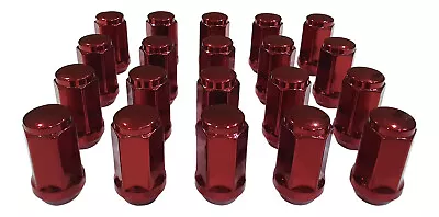 20 X Extreme 14x1.5 45mm Acorn Wheel Nut Mag Steel Red For VE Holden Landcruiser • $44.95