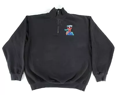 Vintage Sesame Street General Store Elmo & Ernie Men’s 1/4 Zip Jacket Size M • $14.96