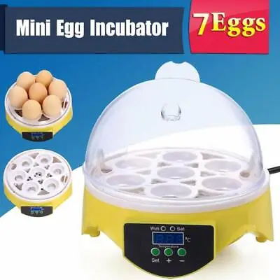 7 Eggs Incubator Automatic Digital LED Hatch Turning Chicken Duck Quail Poultry • £22.89