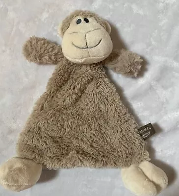 Demdaco Meekie Monkey Brown Furry Plush Lovey Cozies Security Baby Blanket • $9.99