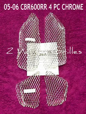 05-06 Honda Cbr600rr Custom Chrome Fairing Grills Grilles Screens Vents Mesh • $39.99