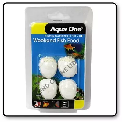 Aqua One Weekend Feeder Aquarium Fish Food Calcium 4 Block Pack TROPICAL Weekend • £4.99